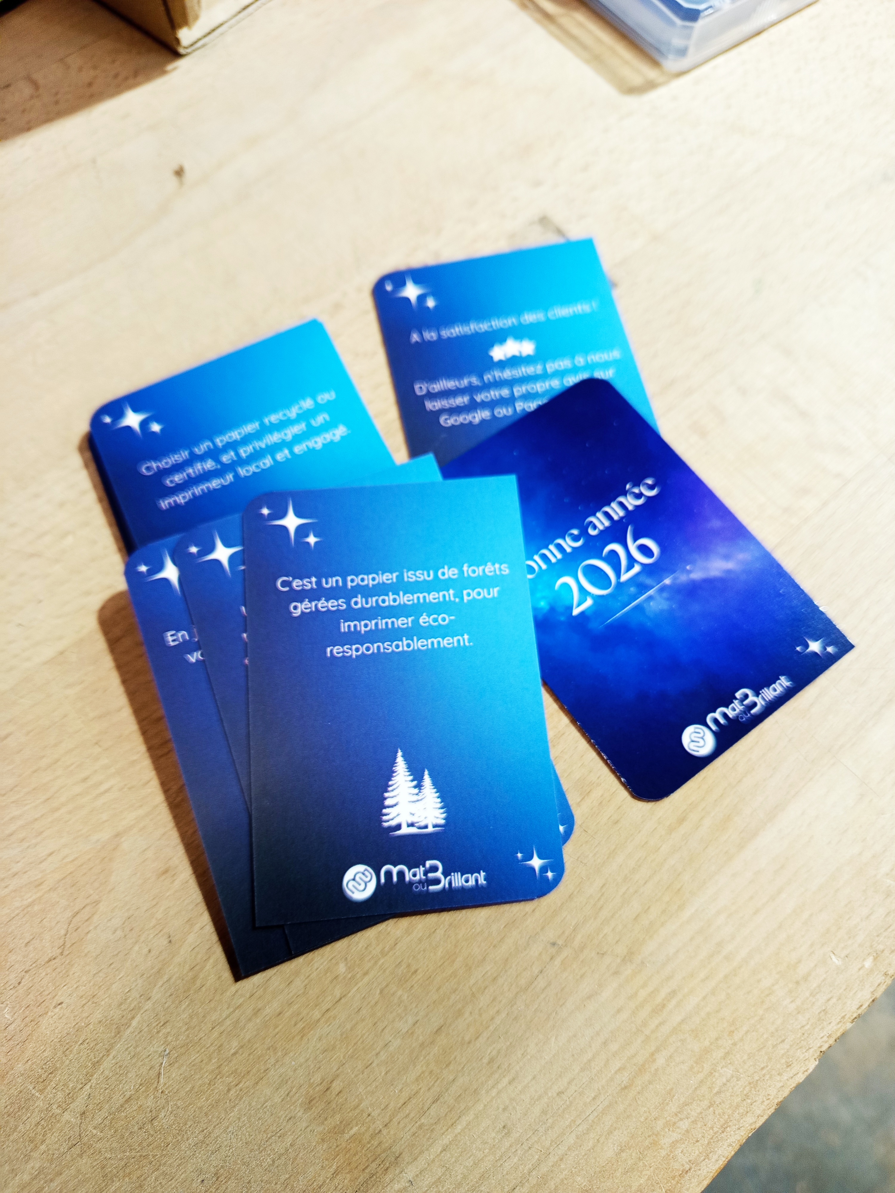 Jeux de cartes de voeux Matoubrillant